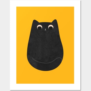 Funny black cat Posters and Art